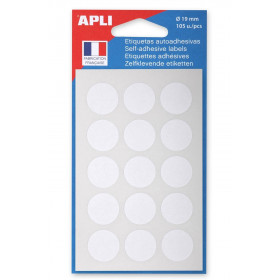 168 Etiquettes rondes Ø15mm AGIPA - NOIR