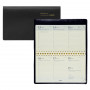 DESTOCKAGE-Agenda BREPOLS Omniplan à spirales - 9x16cm - 1 semaine sur 2 pages à l'horizontal couverture noir Capri