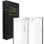DESTOCKAGE-Agenda de la Banque BREPOLS Jupiter Long 15,4x33cm - Euros et centimes - 1 jour sur 2 pages