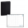 DESTOCKAGE-Agenda QUOVADIS PRESIDENT 21x27cm - Equology Noir - 1 semaine sur 2 pages Vertical