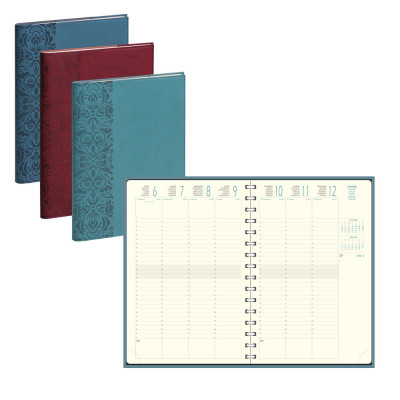 DESTOCKAGE-Agenda EXACOMPTA Eurotime 24S Cordoba spirale - 24x16cm - 1 semaine sur 2 pages (COULEURS ALEATOIRES)