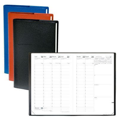 DESTOCKAGE - Agenda QUOVADIS Ministre® 16 x 24 - 1 semaine sur 2 pages (COLORIS ALEATOIRES)