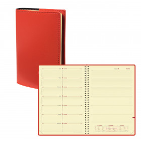 DESTOCKAGE - Agenda QUOVADIS Note 29S 21x29,7cm Soho - 1 semaine sur 1 page Horizontal+NOTE - Rouge Dali