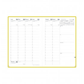 DESTOCKAGE - Recharge agenda QUOVADIS Ministre tranche OR 16x24 cm - 1 semaine sur 2 pages + répertoire