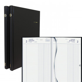 DESTOCKAGE - Agenda de la Banque BREPOLS Jupiter Large 17x27cm - Euros et centimes - 1 jour sur 2 pages