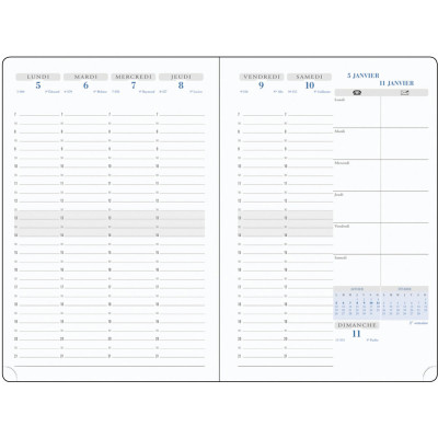 DESTOCKAGE - Recharge agenda EXACOMPTA SAS Visuel 7 - 15x21cm - 1 semaine sur 2 pages
