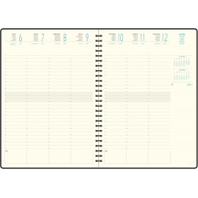 DESTOCKAGE - Agenda EXACOMPTA Eurotime 29W Swan - 21x29,7cm - 1 semaine sur 2 pages (COLORIS ALEATOIRES)