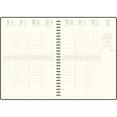 DESTOCKAGE - Agenda EXACOMPTA Eurotime 29W Swan - 21x29,7cm - 1 semaine sur 2 pages (COLORIS ALEATOIRES)
