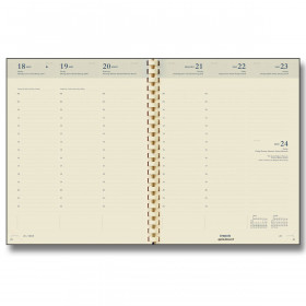 Agenda BREPOLS Concorde - 21x27cm - 1 semaine sur 2 pages couverture brun Palermo