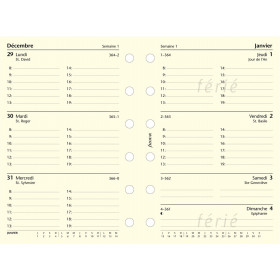 Recharge agenda FILOFAX organiseur POCKET -  1 semaine sur 2 pages - 81x120mm - HORIZONTAL