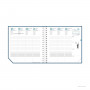 DESTOCKAGE Agenda QUOVADIS TIME&LIFE MEDIUM avec répertoire Bleu métal 16x16cm - 1 semaine sur 2 pages