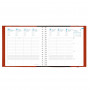 DESTOCKAGE Agenda QUOVADIS TIME&LIFE MEDIUM avec répertoire Cuivre 16x16cm - 1 semaine sur 2 pages