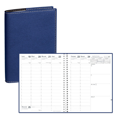 DESTOCKAGE Agenda QUOVADIS Président S Septembre à Septembre 21 x 27 cm 1 semaine sur 2 pages couverture Club Navy