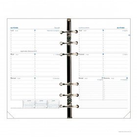 Recharge agenda QUOVADIS Timer 21 Horizontal 15x21cm janvier - décembre + supplément septembre à décembre 16 mois
