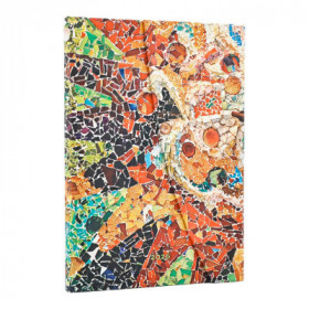Agenda PAPERBLANKS Les Mosaïques de Gaudi - Midi - 180x130mm - 1 semaine sur 2 pages Horizontal