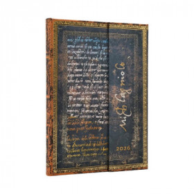 Agenda PAPERBLANKS Collection Les Manuscrits Estampés - Midi - 180x130mm - 1 semaine sur 2 pages Vertical