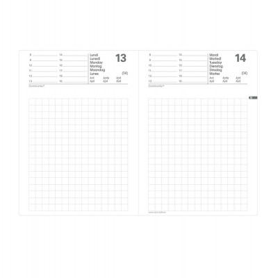 Recharge agenda QUOVADIS MAOR 8.5x 13cm - 1 jour par page