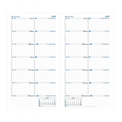 Recharge agenda QUOVADIS SILMA Quinzainier - 8,8 x 17 cm