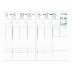 Recharge pour agenda QUOVADIS AFFAIRE SD 10x15cm - 16 mois - 1 semaine sur 2 pages