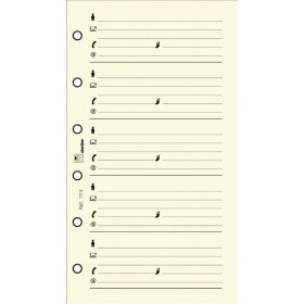 Recharge répertoire 30 feuillets ivoires pour organiseur OBERTHUR 10 - format 6,7x10,5cm