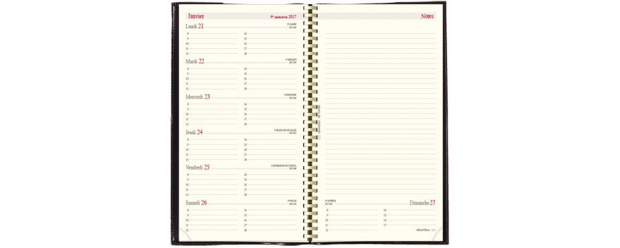 Recharges pour Agenda 2026 OBERTHUR