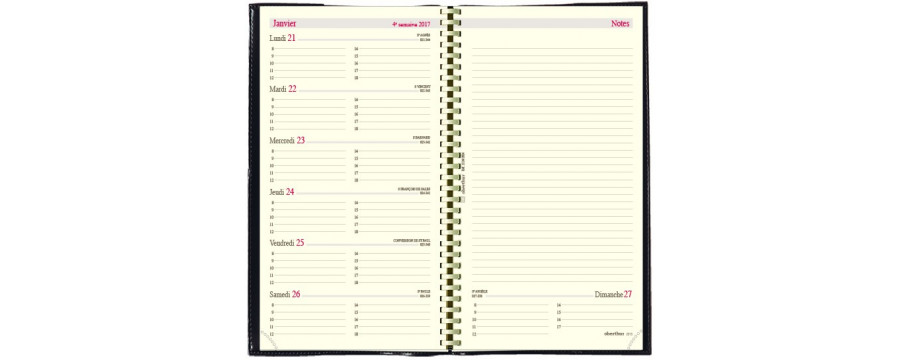 Recharges pour Agenda 2026 OBERTHUR Classique 17 - 10x17cm