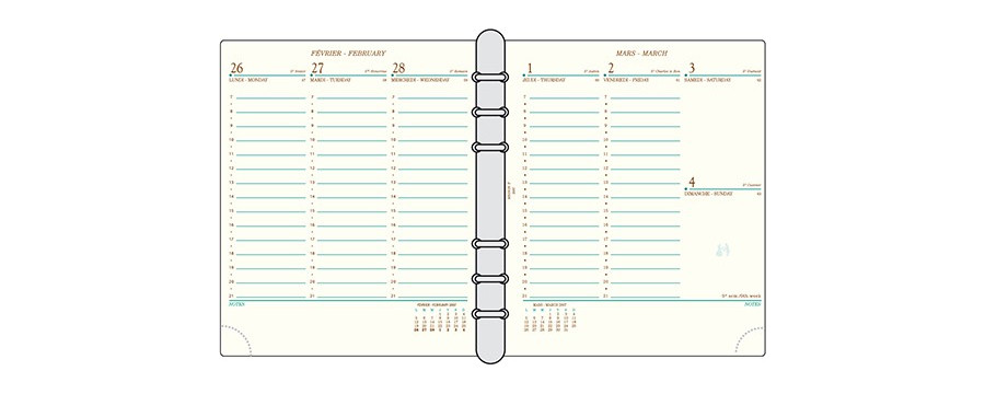 Recharges AK17 pour Agenda 2026 MIGNON