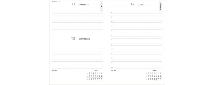 Agenda 2026 PAPERBLANKS Mini 100x140mm - 1 jour par page Septembre/Septembre